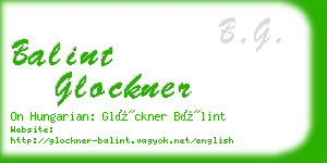 balint glockner business card